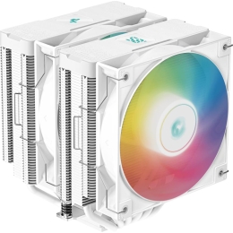 Вентилятор Deepcool AG620 Digital WH ARGB white Socket 115X/1700/1200/AM4/AM5, 120mm, 1950rpm, 29,4 дБ, 260W, PWM 4-pin, Al+Cu (R-AG620