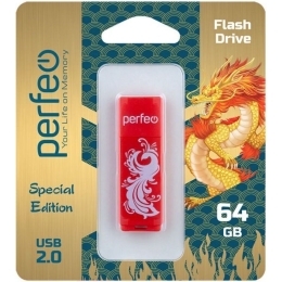 Флешка Perfeo USB 64GB C04 красная Phoenix