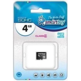 Карта флэш-памяти MicroSD 4 Гб Smart Buy без SD адаптера (class 4)