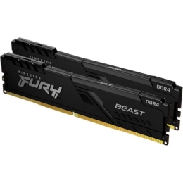 ОЗУ Kingston FURY Beast Black Gaming Memory (KF432C16BBK2/16-SP) 16GB DDR4 3200 DIMM Non-ECC, CL16, 1.35V, 1RX8 (Kit of 2), RTL