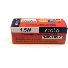 Лампа светодиодная ECOLA G4 1,5W Corn Micro 220V 4200K 320° 35x10 (100/1000)