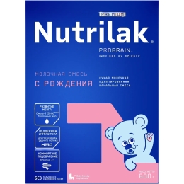 Детская смесь молочная сухая Nutrilak Premium 1 с рождения 600 г (4600490620434)