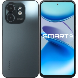 Смартфон Infinix Smart 9 4Гб/128Гб черный; 6.7&quot;; IPS120Гц; 1600x720; Helio G81 8 ядер 2.0Ггц; 13+0.08 Мп/8Мп; BT5.3; WiFi 802.11ac; Android 14; 5000 м