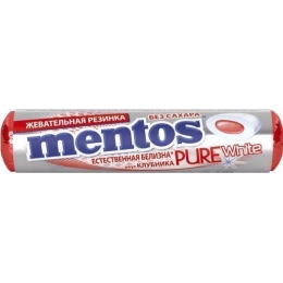 Жевательная резинка Mentos Pure White Клубника 15.5 г (46214645)