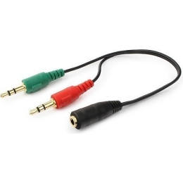 Переходник аудио jack 3.5 4 pin - 2 x jack 3.5 Cablexpert (CCA-418)