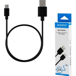 Кабель Maxvi MC-02 black USB-Type C