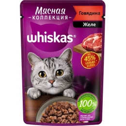 Влажный корм для кошек Whiskas Мясная коллекция с говядиной 75 г (4660085514241)