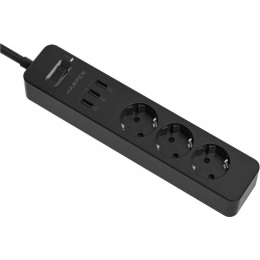 Сетевой фильтр с USB зарядкой HARPER UCH-315 Black