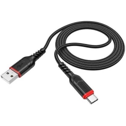 Кабель Hoco X59 USB 2.4A для micro USB нейлон 2м (Black)