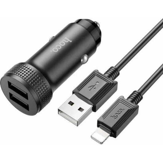 АЗУ Hoco Z49 2USB 2.4A для Lightning 8-pin (Black)