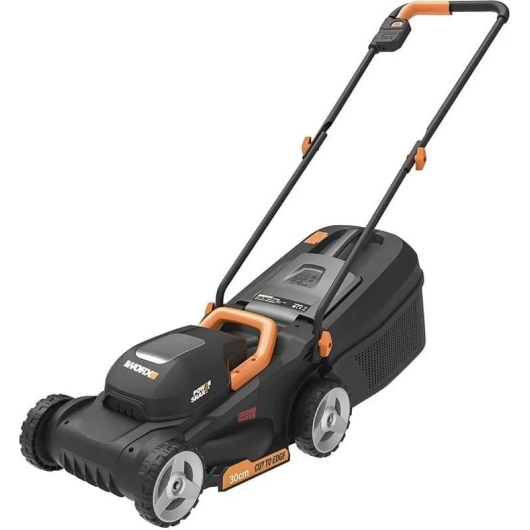 Аккумуляторная газонокосилка WORX WG730E, 20В, бесщеточная, 30 см, 4Ач х 1, ЗУ 2А, коробка