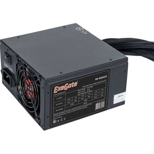 Блок питания Exegate EX235013RUS 800W Exegate / (Server) PRO,APFC OEM,2x8cm fan, 20+4pin/(4+4)pin+(4+4)pin , 2xPCI-E , 9xSATA