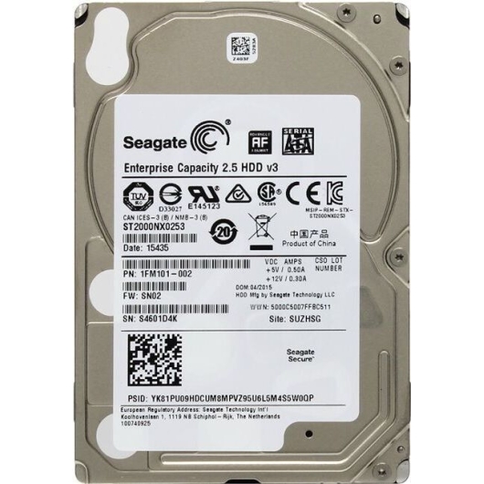 HDD 2.5" 2Tb 7200rpm SATA-III 128Mb Seagate Original ST2000NX0253 Enterprise Capacity