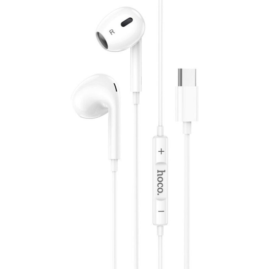 Наушники HOCO M101 Max Crystal grace wire-controlled earphones with microphone (белый)