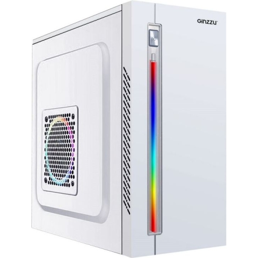 Корпус для ПК Ginzzu D380 RGB White (17591)