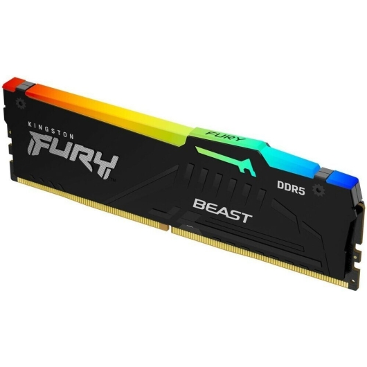 ОЗУ Kingston Fury Beast Black RGB (KF552C40BBA-8) DDR5 DIMM 8Gb, 5200MHz, CL40, 1.25V