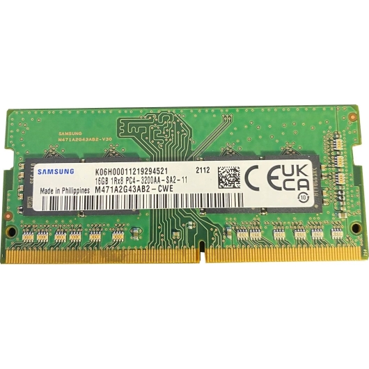 ОЗУ Samsung M471A2G43CB2-CWE DDR4 16GB UNB SODIMM 3200 1Rx8, 1.2V