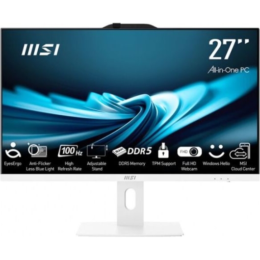 Моноблок MSI Pro AP272P 14M (9S6-AF8322-665) AiO 27" FHD (1920x1080) IPS AG Non-touch, Core i5-14400 (2.5GHz), 8Gb DDR5 (1x8Gb), 512GB SSD M.2, Intel