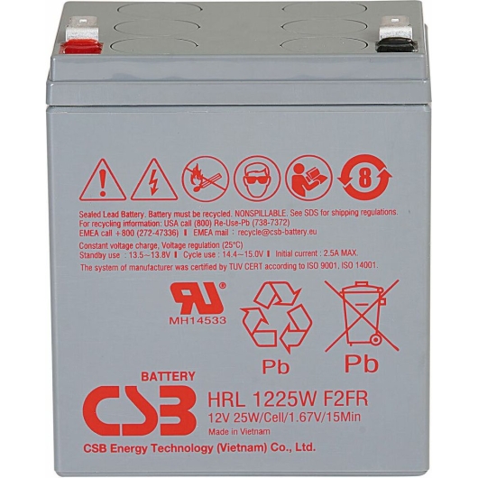 Батарея для ИБП CSB HRL1225W F2 FR 12В 25Ач