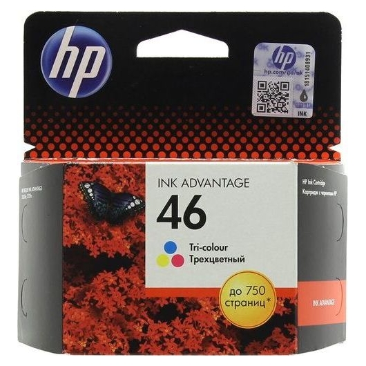 Картридж HP CZ638AE (№46) Ink Print Cartridge, цветной