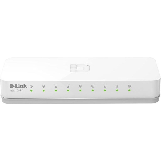 Коммутатор D-Link DES-1008C/B1A белый