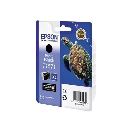 Картридж струйный Epson T1571 C13T15714010 фото черный (25.9мл) для Epson St Ph R3000