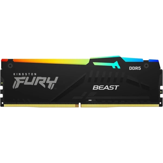 ОЗУ Kingston Fury Beast Black RGB Expo 8GB (KF556C36BBEA-8) DDR5 5600 DIMM Non-ECC, 1RX16 36-38-38 1.25V 288-pin 16Gbit