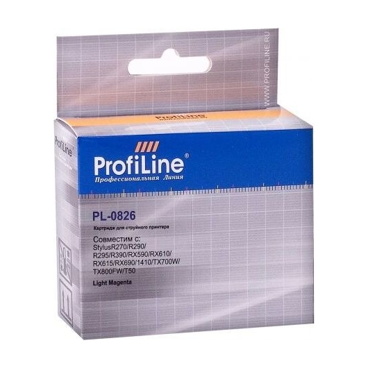 Картридж Profiline PL-0826 для Epson StylusR270/R290/R295/R390/RX590/RX610/RX615/RX690/1410/TX700W/TX800FW/T50 Light Magenta водн ProfiLine