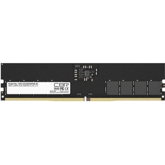 ОЗУ CBR CD5-US16G56M46-01 DDR5 DIMM (UDIMM) 16GB PC5-44800, 5600MHz, CL46, 1.1V