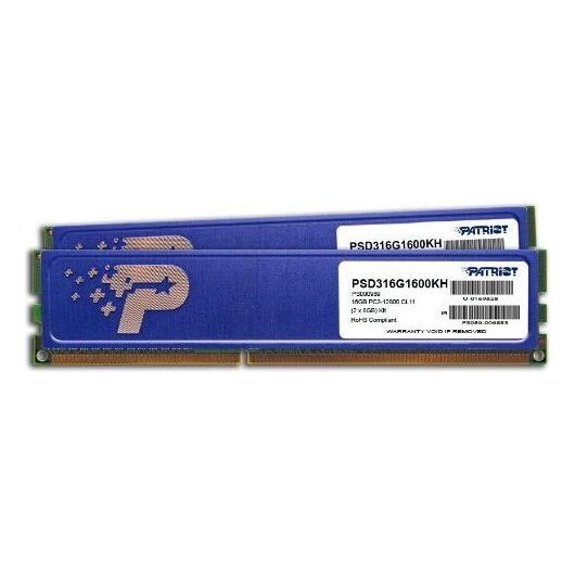 ОЗУ Patriot PSD316G1600KH DDR3 16Gb KIT (8GbX2) 1600MHz PC12800 CL11 with Radiator