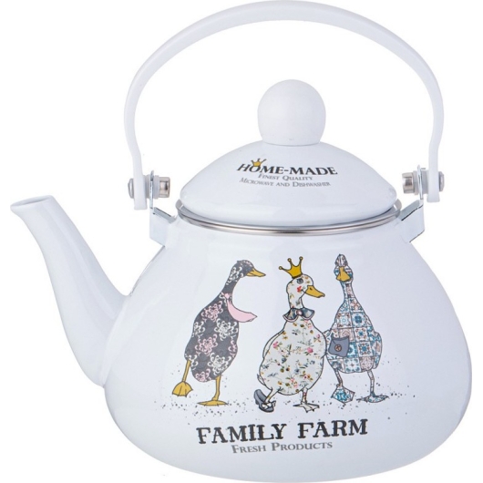 ЧАЙНИК AGNESS ЭМАЛИРОВАННЫЙ СЕРИЯ FAMILY FARM, 1,3 Л. 934-625