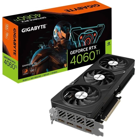 Видеокарта Gigabyte NVIDIA GeForce RTX 4060TI 8192Mb (GV-N406TGAMING OC-8GD)