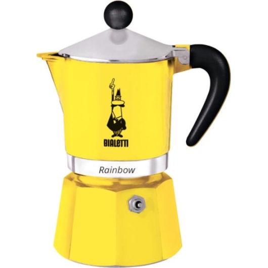 Кофеварка Bialetti Rainbow 0.24л алюминий желтый (4983)