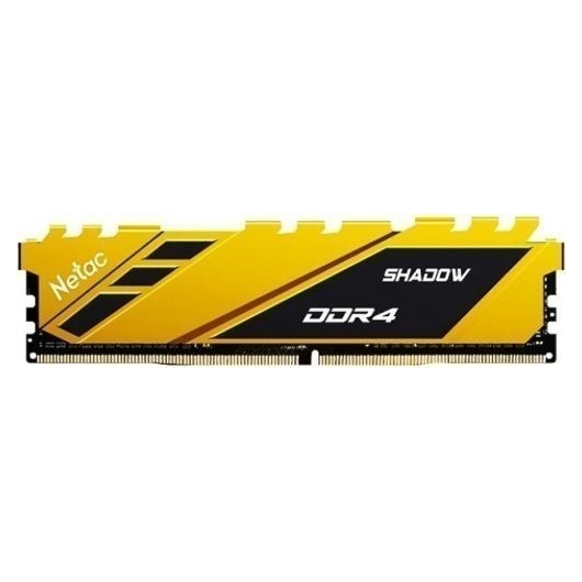 Оперативная память DDR4 8Гб Netac Shadow C16 Yellow (NTSDD4P32SP-08Y)