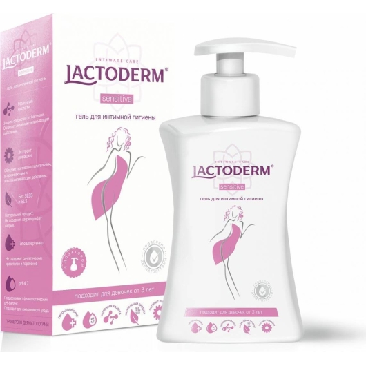 Гель для интимной гигиены Lactoderm Sensitive Женский 250 мл (4660041360691)