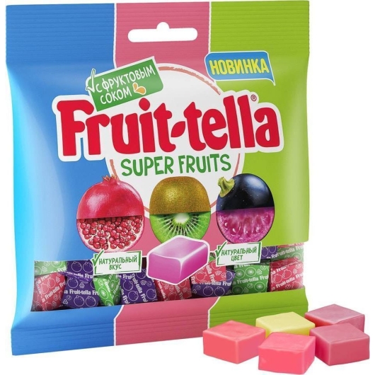 Жевательные конфеты Fruit-tella "Супер Фрукты", 70 г