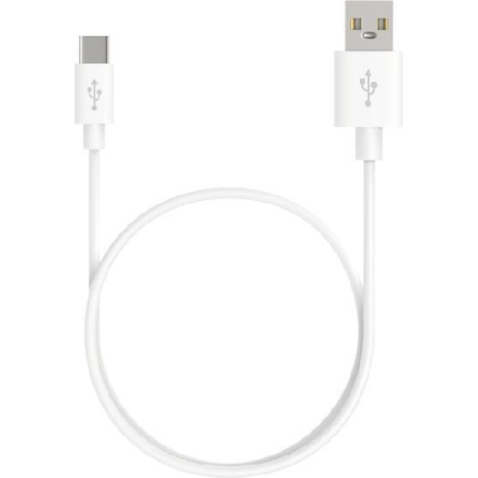 Кабель Maxvi MC-02 UP white USB-Type C, 3A